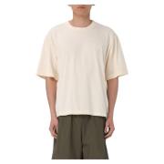 Casual Jersey T-shirt voor Mannen Laneus , Beige , Heren