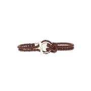 Gevlochten armband Salvatore Ferragamo , Brown , Heren