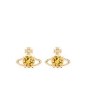 Gouden Topaas Oorbellen Vivienne Westwood , Yellow , Dames