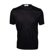 Zwarte T-shirt en Polo Collectie Gran Sasso , Black , Heren
