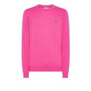 Fuchsia Sweater Katoen 100% Mannen Sun68 , Pink , Heren