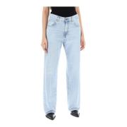 Relaxed Fit Rechte Pijp Jeans Haikure , Blue , Dames