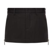 Rok met decoratieve ritsen Dsquared2 , Black , Dames