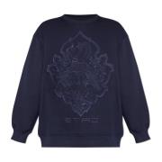 Sweatshirt met logo Etro , Blue , Dames