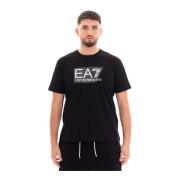 Heren Casual T-shirt Emporio Armani EA7 , Black , Heren