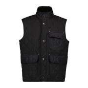 Gewatteerde Mouwloze Vest Burberry , Black , Heren