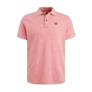 Heren Polo Shirt Slub Jersey Print PME Legend , Pink , Heren