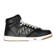 High-Top Oblique Sneakers Dior , Black , Heren