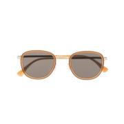 Stijlvolle A56 Glossy Gold/Brown Zonnebril Mykita , Brown , Unisex
