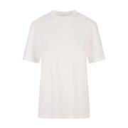 Wit T-shirt met Logoprint Jil Sander , White , Dames