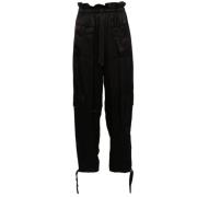 Cargo Broek met Zakken Ganni , Black , Dames