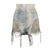 Denim Skyfr Shorts Rick Owens , Blue , Dames