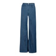 Hoge Taille Palazzo Jeans Donkerblauw Don The Fuller , Blue , Dames