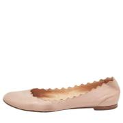 Pre-owned Leather flats Chloé Pre-owned , Pink , Dames