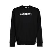 Logo Print Sweatshirt Burberry , Black , Heren