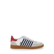 Multikleur Sneakers Vitello+Crosta Wit+Blauw+Rood Dsquared2 , Multicol...