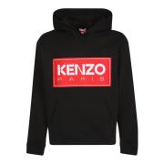 Iconisch Logo Hoodie Kenzo , Black , Heren