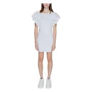 Midi Jurk Lente/Zomer Collectie Only , White , Dames