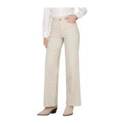 Wijde Pijp Blush Jeans voor Vrouwen Only , Beige , Dames