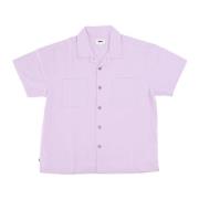 Sunrise Geweven Shirt Obey , Purple , Heren