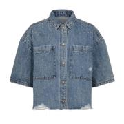 Denim jas met oversized zakken Sofie Schnoor , Blue , Dames