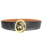 Pre-owned Leather belts Hermès Vintage , Black , Dames