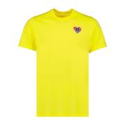 Hart Logo T-shirt Moncler , Yellow , Heren