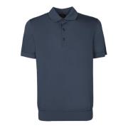 Groene Polo Shirt Korte Mouw Geborduurd Brioni , Blue , Heren