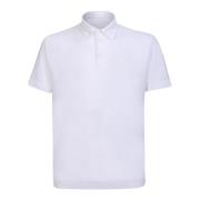 Wit Poloshirt Minimalistisch Ontwerp Zanone , White , Heren