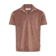 Katoenen Towelling Polo Shirt Orlebar Brown , Brown , Heren