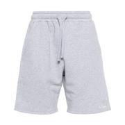 Grijze Jersey Shorts met Logo Borduursel MC2 Saint Barth , Gray , Here...