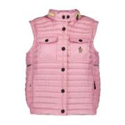 Gewatteerd Mouwloos Jack Vest Moncler , Pink , Dames