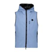 Mouwloos Hoogsluitende Vest met Rits Moncler , Blue , Heren