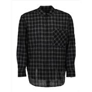 Geruite Overhemd Saint Laurent , Black , Heren