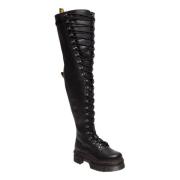 Xtrm Lace Zwarte Leren Laarzen Dr. Martens , Black , Heren