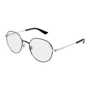 Stylish Eyewear Frames in Black Silver Gucci , Gray , Unisex