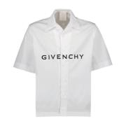 Hawaïaanse Kraag Boxy Shirt Givenchy , White , Heren