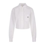 Witte korte mouw knoop-down shirt Givenchy , White , Dames