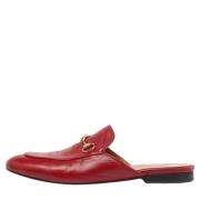 Pre-owned Leather sandals Gucci Vintage , Red , Dames