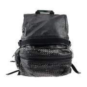 Pre-owned Leather backpacks Bottega Veneta Vintage , Black , Dames