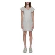 Ruche Midi Jurk Lente/Zomer Collectie Vero Moda , Beige , Dames