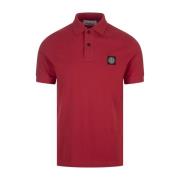 Rode Polo Slim Fit Stone Island , Red , Heren