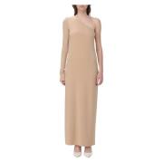 Stijlvolle Jurk van Kartonmateriaal Sportmax , Beige , Dames