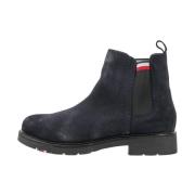 Heren schoenen, Suede Chelsea Tommy Hilfiger , Blue , Heren