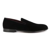 Zwarte Velvet Loafers Aw22 Dolce & Gabbana , Black , Heren