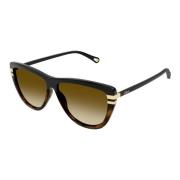 Black/Brown Shaded Sunglasses Chloé , Black , Dames