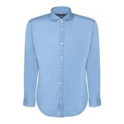 Blauwe T-shirts & Polos voor mannen Canali , Blue , Heren
