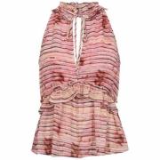 Kleurrijke Tie Dye Halter Top Co'Couture , Pink , Dames