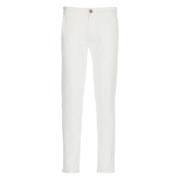Straight Trousers PT Torino , White , Heren