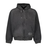 Zip-Through Hoodie Couture Style Dior , Gray , Heren